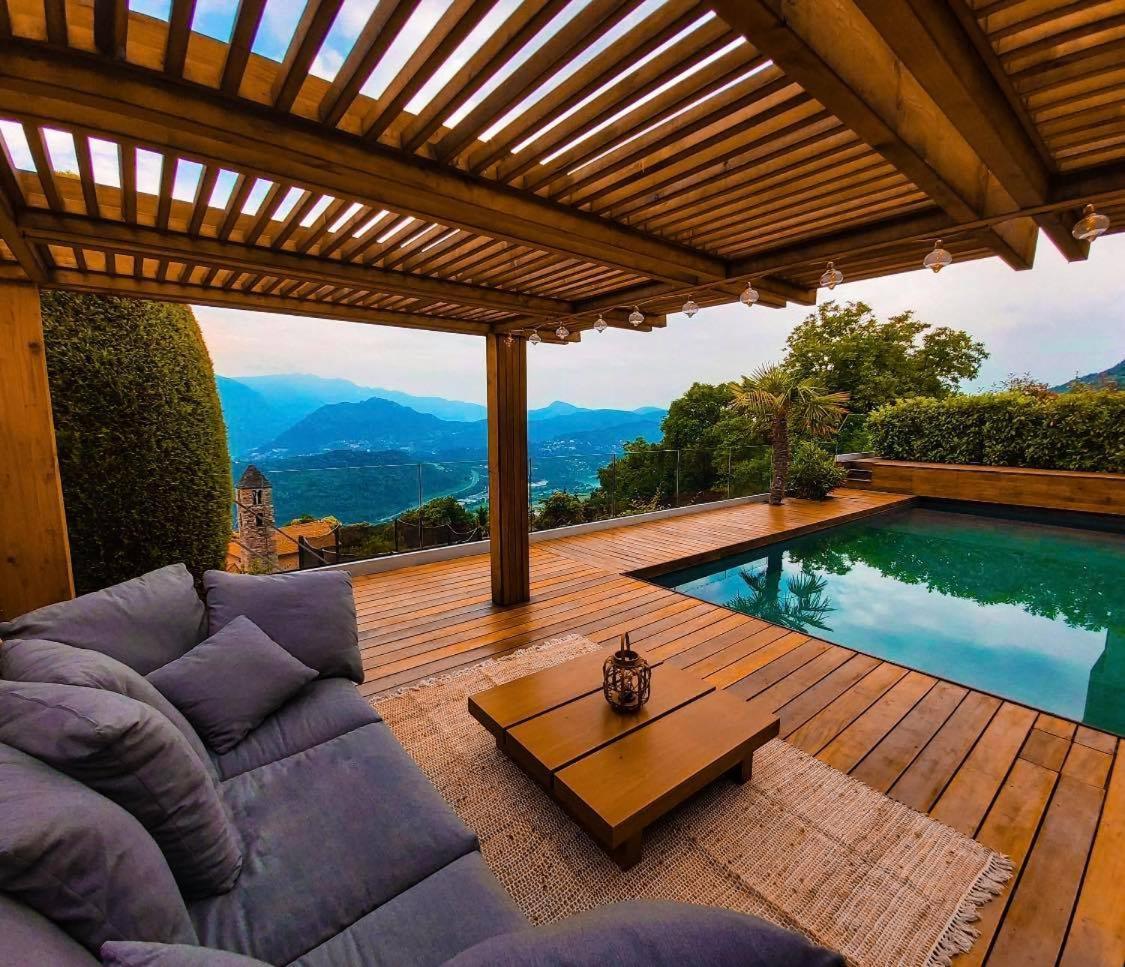 Family Suite With Garden And Amaizing View To Lugano Cademario Dış mekan fotoğraf