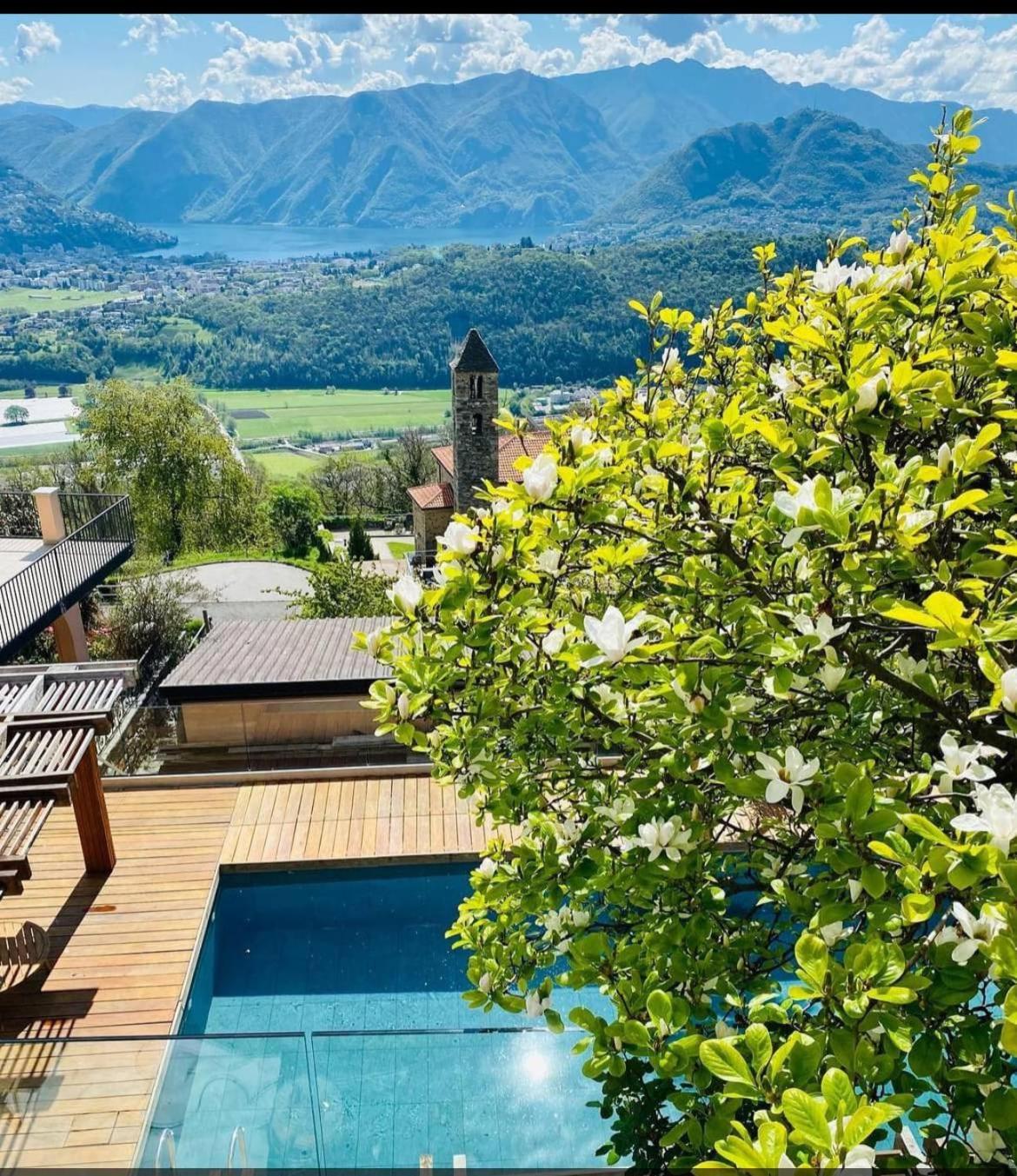 Family Suite With Garden And Amaizing View To Lugano Cademario Dış mekan fotoğraf