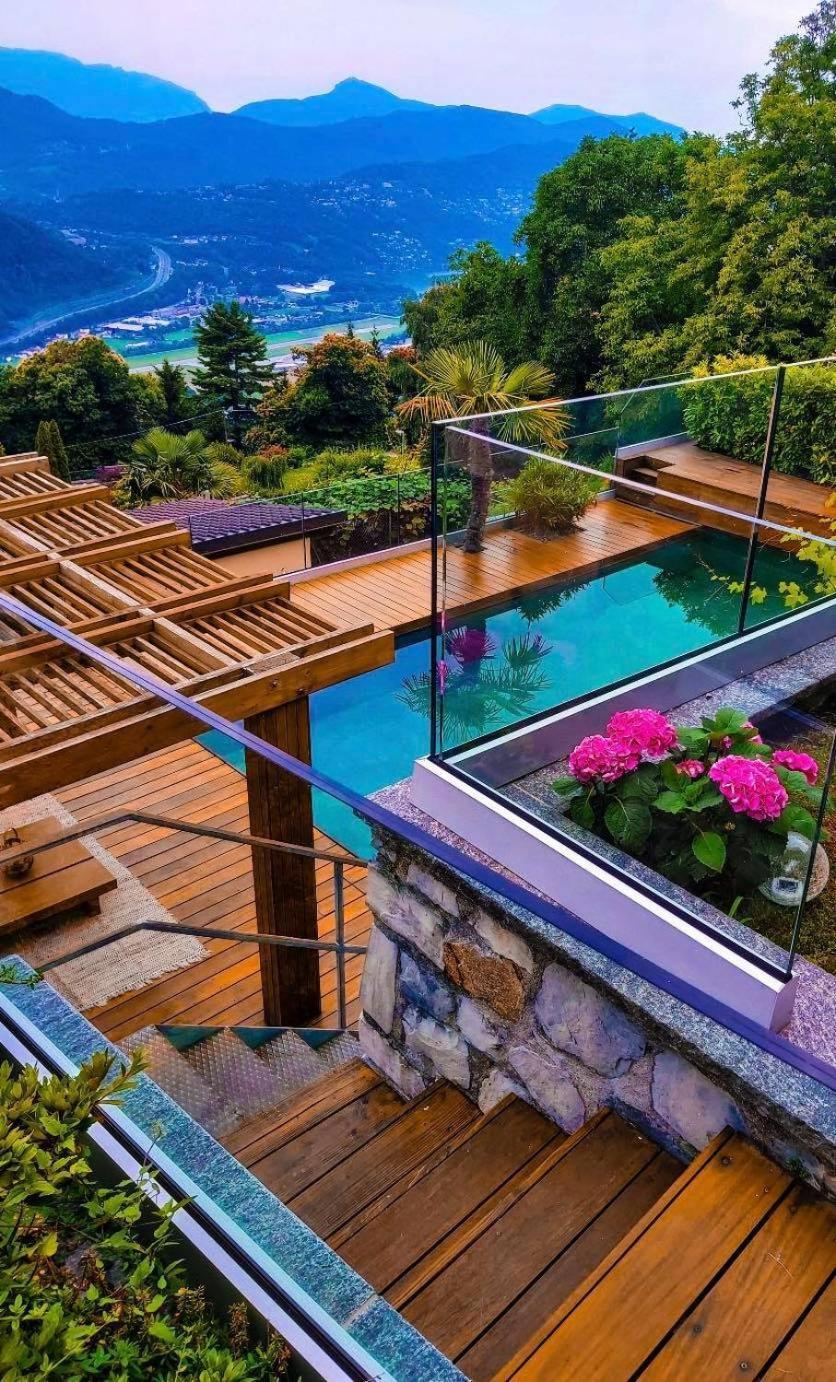 Family Suite With Garden And Amaizing View To Lugano Cademario Dış mekan fotoğraf